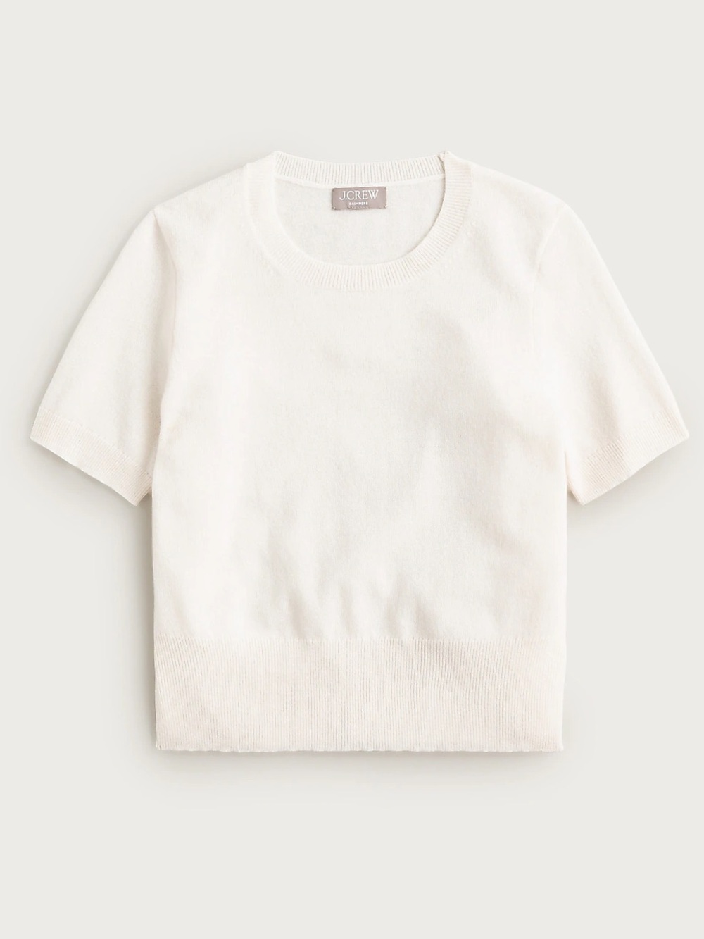 J. Crew - Cashmere Shrunken T-Shirt, Snow